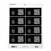 Étiquette Code QR du logo professionnel personnalisé ID du p (Feuille entière)