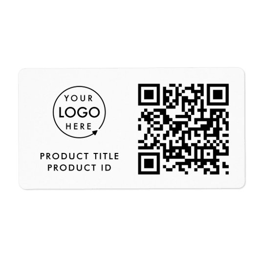 Étiquette Code QR du stock | Stock du logo commercial de l'I (Devant)