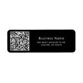 Étiquette Code QR Entreprise (Devant)