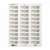 Étiquette Code Qr Logo Entreprise Adresse de Retour Agate Bl (Feuille entière)