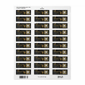 Étiquette Code Qr Logo Entreprise Adresse de Retour Agate No (Feuille entière)