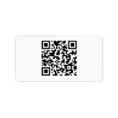 ÉTIQUETTE CODE QR PERSONNALISÉ (Devant)