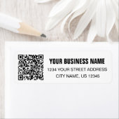Étiquette Code QR personnalisé Nom de l'entreprise Adresse d (En situation)