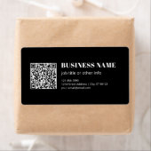 Étiquette Code QR personnalisé & Texte rétro-moderne modifia (En situation)