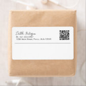 Étiquette Code QR simple et élégant Livraison d'affaires mod (En situation)