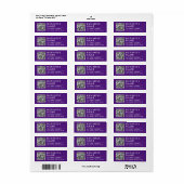 Étiquette Code QR simple moderne entreprise violet Web (Feuille entière)