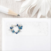 Étiquette Coeur bijoux avec papillons Morpho (En situation)