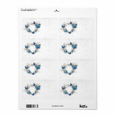Étiquette Coeur bijoux avec papillons Morpho (Feuille entière)