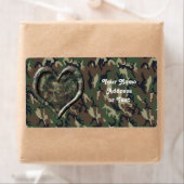 Étiquette Coeur Camouflage (En situation)