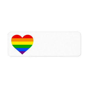 ÉTIQUETTE "COEUR D'ARC-EN-CIEL "