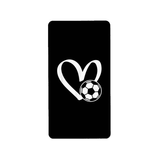 Étiquette Coeur de balle de football (Devant)