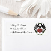 Étiquette coeur de claddagh (En situation)