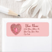 Étiquette COEUR DE LACE CUPIDE, Saint Valentin rose rouge (En situation)