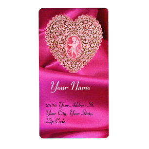 Étiquette COEUR DE LACE CUPIDE, SOIE FUCHSIA VÊTEMENT rose r