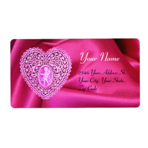Étiquette COEUR DE LACE CUPIDE, SOIE FUCHSIA VÊTEMENT rose v
