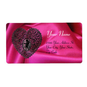Étiquette COEUR DE LACE CUPIDE, VÊTEMENT DE SOIE FUCHSIA ros