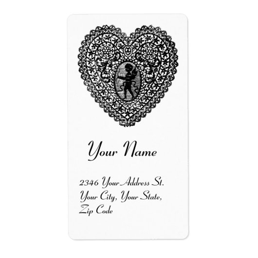 ÉTIQUETTE COEUR DE LAME CUPID (Devant)