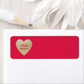 Étiquette coeur d'or (En situation)