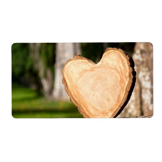 Étiquette coeur en bois (Devant)