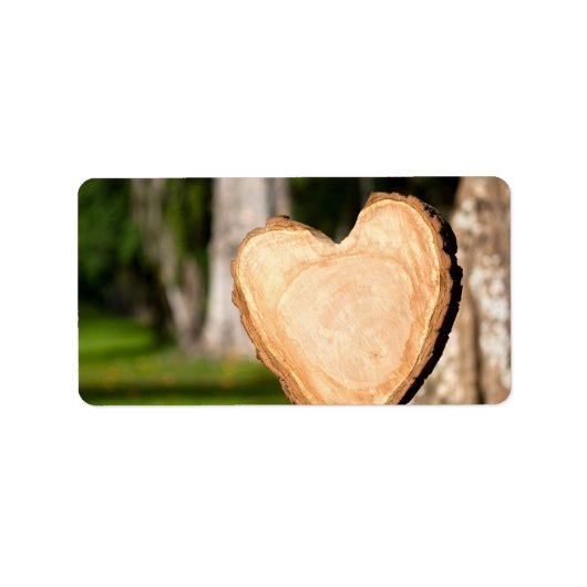 Étiquette coeur en bois (Devant)