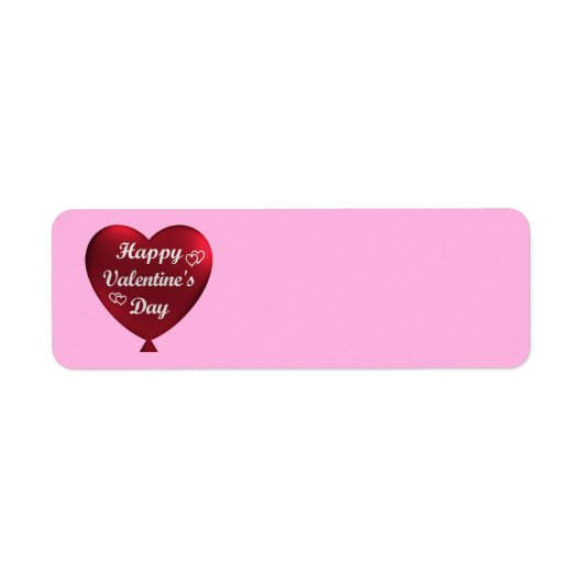 Étiquette Coeur Heureuse Sainte-Valentin (Devant)