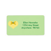 Étiquette Coeur jaune (Devant)