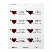 Étiquette Coeur mignon Black Spade Thunder_Cove (Feuille entière)