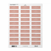 Étiquette Coeur moderne Envoyer l'amour Minimal Blush Pink A (Feuille entière)