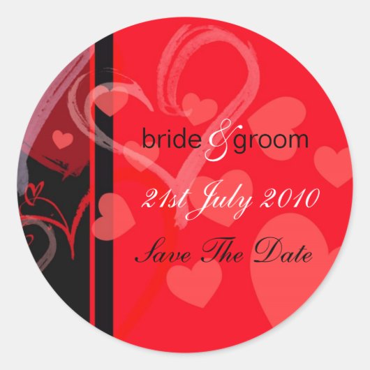 Étiquette - Coeur mystique - Noir/Rouge (Devant)