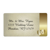 Étiquette Coeur or vintage Classy (Devant)