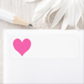 Étiquette Coeur rose chaud mignon (En situation)