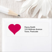 Étiquette Coeur rouge (En situation)