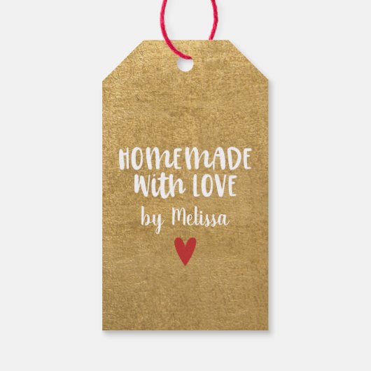 Étiquette Cœur Script « Fait Maison Avec Amour » e (Dos)