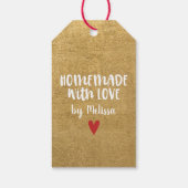 Étiquette Cœur Script « Fait Maison Avec Amour » s (Dos)