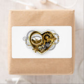 Étiquette Coeur vapeur avec un manomètre (En situation)