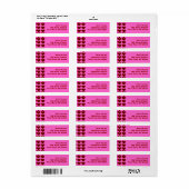 Étiquette Coeurs crackés (Feuille entière)