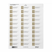 Étiquette Coeurs de monogramme Burlap (Feuille entière)