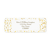 Étiquette Coeurs d'or (Devant)