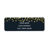 Étiquette Coeurs d'or (Devant)