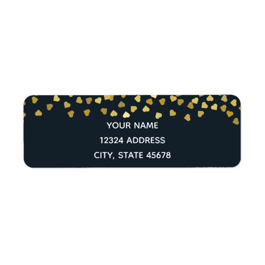 Étiquette Coeurs d'or (Devant)