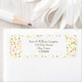 Étiquette Cœurs Dorés (En situation)