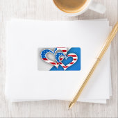 Étiquette Coeurs patriotiques (En situation)