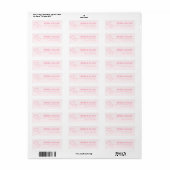 Étiquette Cœurs roses élégants (Feuille entière)