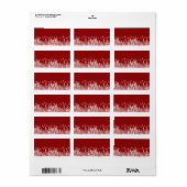 Étiquette Coeurs rouges de New York (Feuille entière)