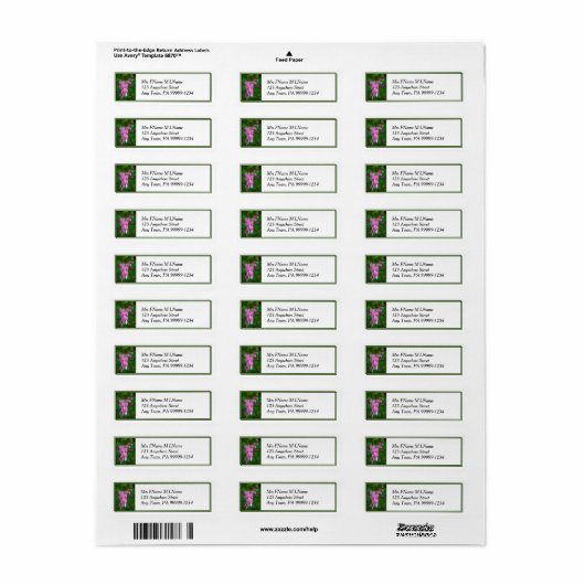 Étiquette Coeurs saignants (Feuille entière)