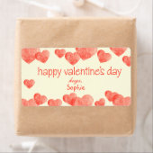 Étiquette Coeurs Saint-Valentin (En situation)