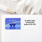 Étiquette Coeurs saphirs du 45e anniversaire (En situation)