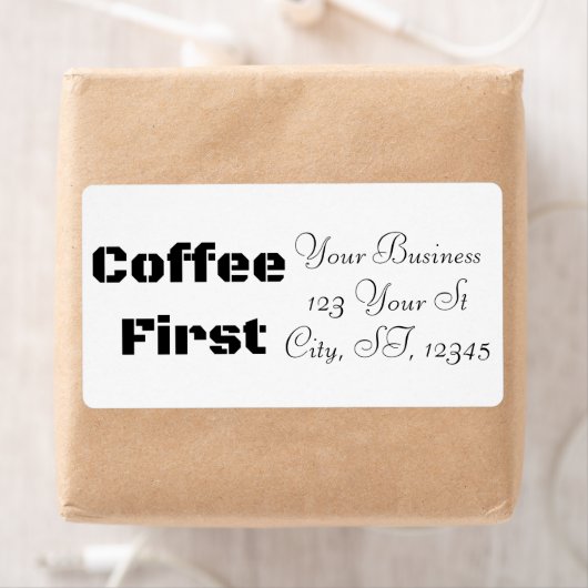 Étiquette Coffee First Thunder_Cove (En situation)