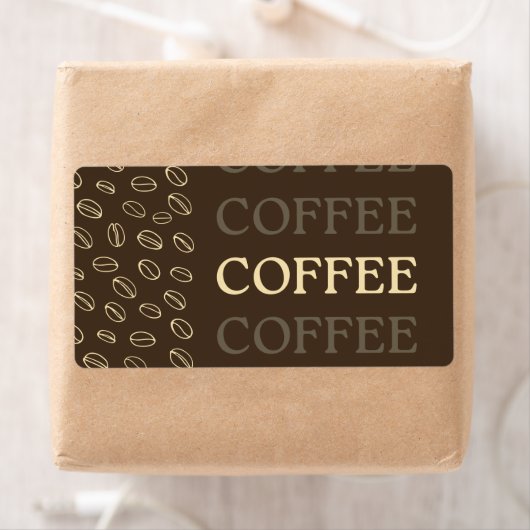 Étiquette Coffee Label – Retro Coffee Beans (En situation)