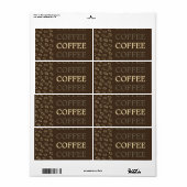 Étiquette Coffee Label – Retro Coffee Beans (Feuille entière)